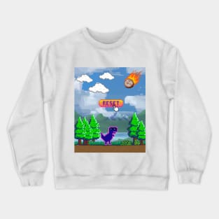 Pixel Prehistoric Game Crewneck Sweatshirt